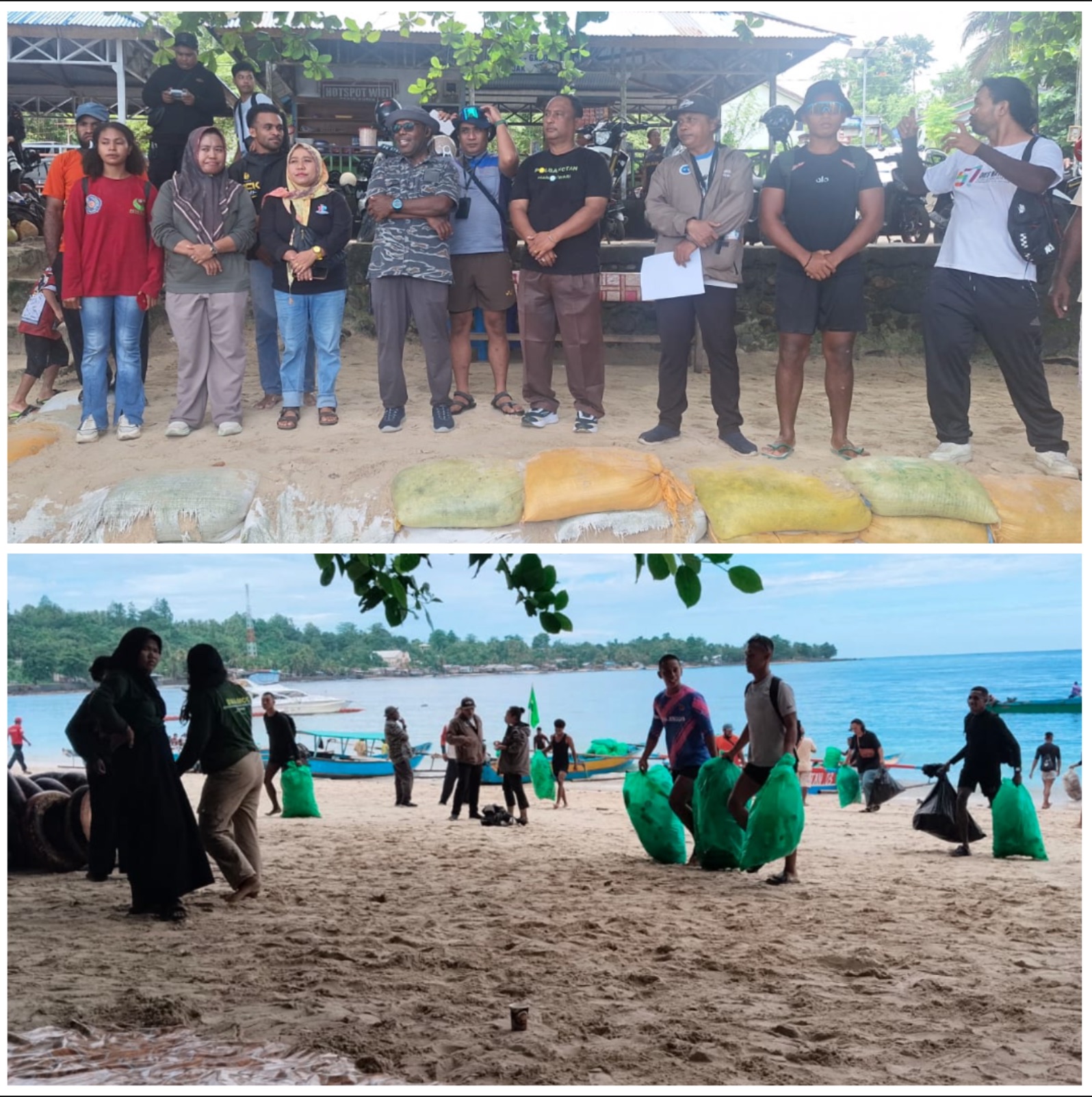 Sambut Pesparawi Nasional XIV, Disbudpar Papua Barat Bersama Komunitas Gelar Aksi Bersih Pantai