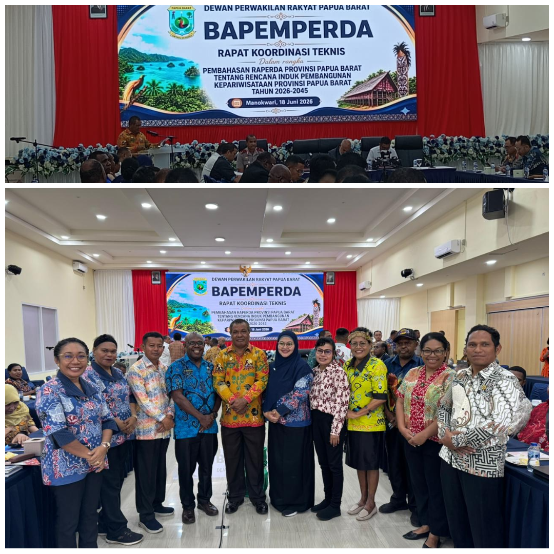 DISBUDPAR PAPUA BARAT Ikuti Rakornis Pembahasan RANPERDA RIPPARPROV 2026–2045