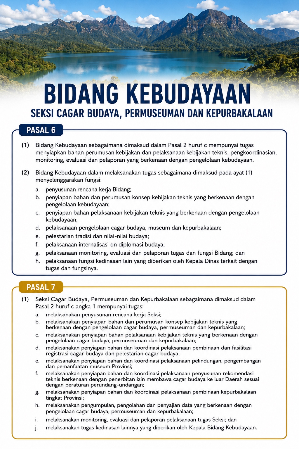 Seksi Cagar Budaya, Permuseuman dan Keperbukalaan
