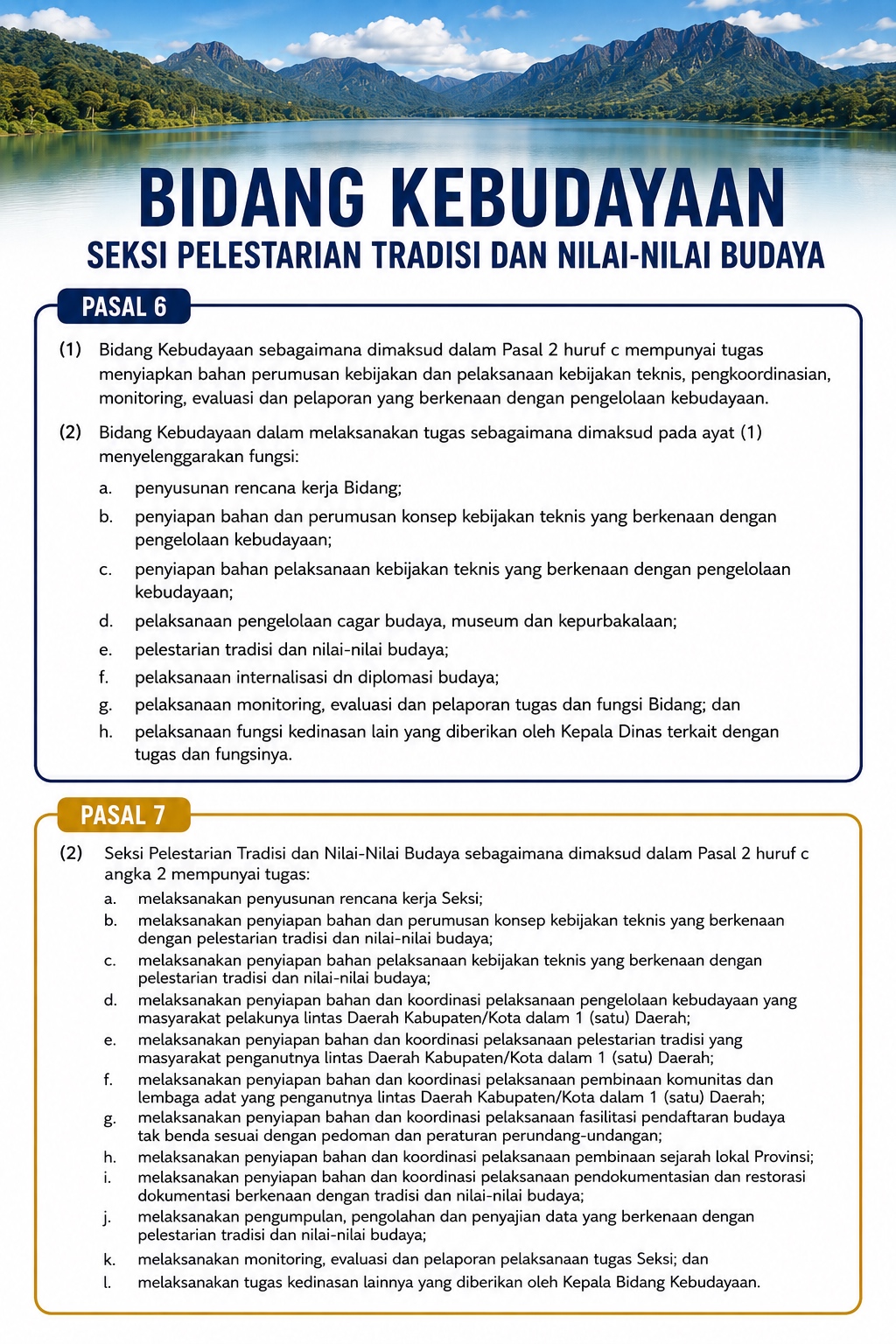 Seksi Pelestarian Tradisi dan Nilai-Nilai Budaya 