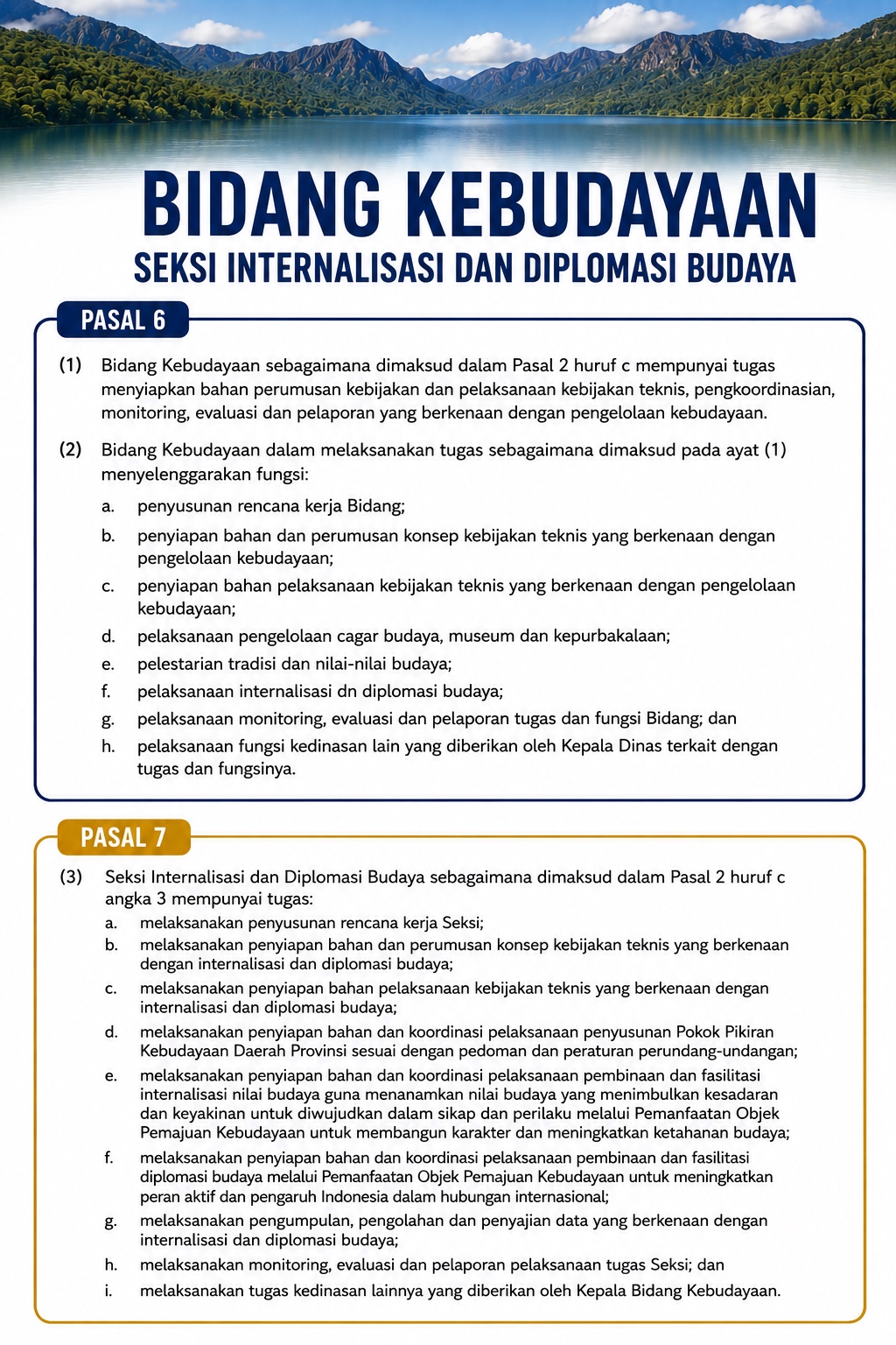 Seksi Internalisasi dan Diplomasi Budaya