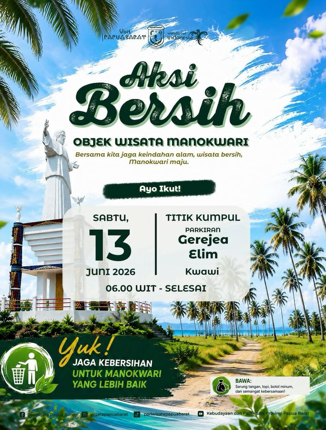 Aksi Bersih Objek Wisata Manokwari